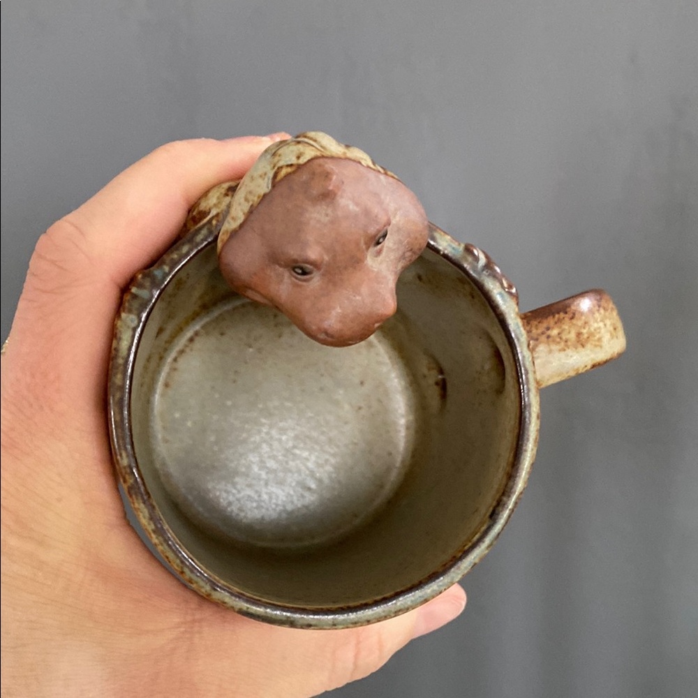 Vintage Stoneware Japan Sea Creature Lizard 3D Mug Coffee Cup - Picture 7 of 9